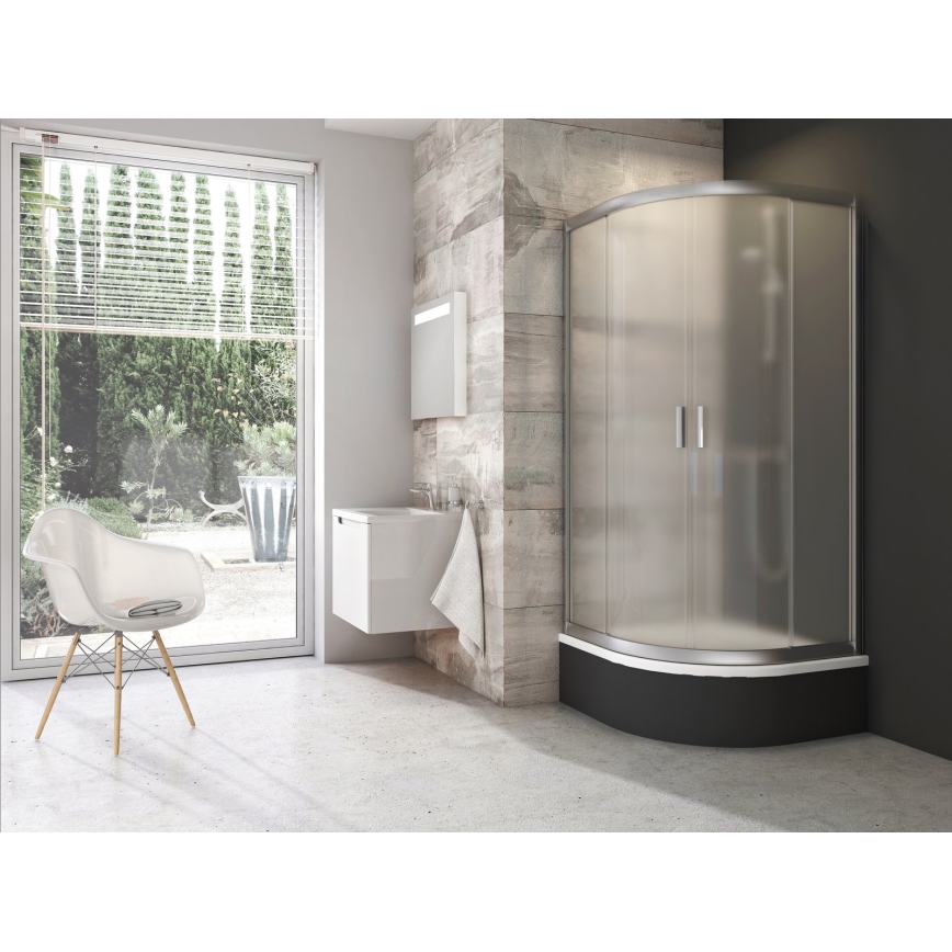 Ravak BLIX 3B240U40ZG - Cabină de duș cvadrant, 4 piese, 80 x 80 cm, satinat