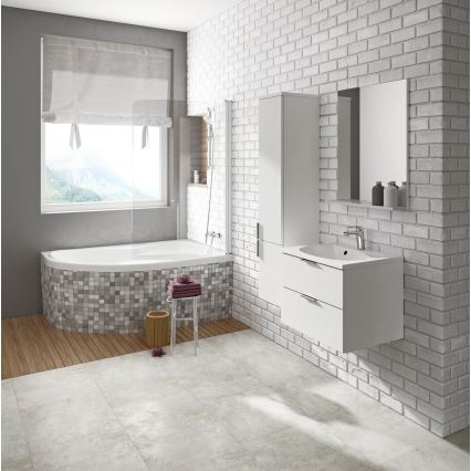 Ravak CL21000000 - Cadă de colț ROSA 160x105 cm acrilic/alb