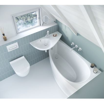 Ravak CS01000000 - Cadă de colț AVOCADO 150 x 75 cm, acrilică, albă