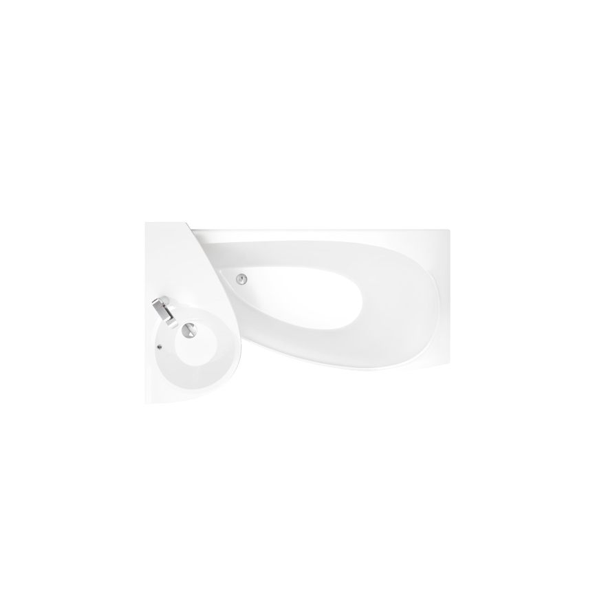 Ravak CS01000000 - Cadă de colț AVOCADO 150 x 75 cm, acrilică, albă