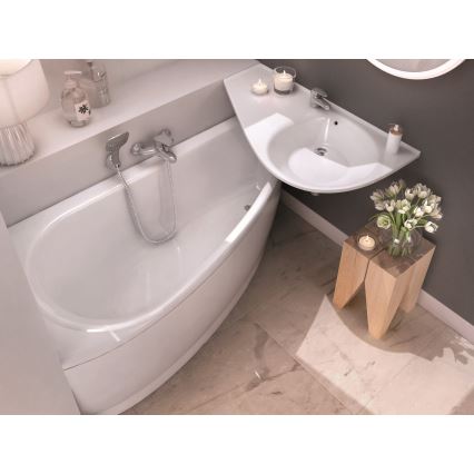 Ravak CT01000000 - Cadă de colț AVOCADO 150x75 cm acrilică/albă