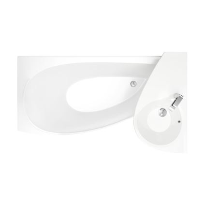 Ravak CT01000000 - Cadă de colț AVOCADO 150x75 cm acrilică/albă