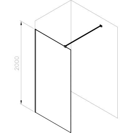 Ravak GW9WG0C00Z1 - Cabină de duș Walk-In 120x200 cm, crom lucios