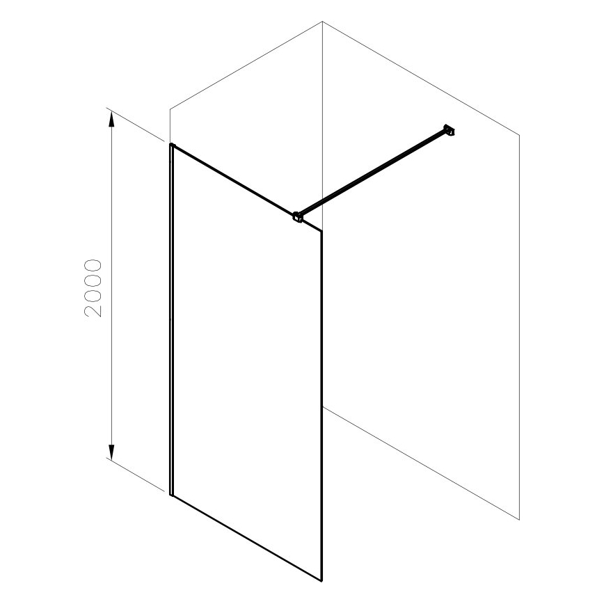 Ravak GW9WG0C00Z1 - Cabină de duș Walk-In 120x200 cm, crom lucios