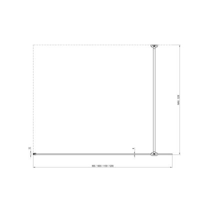 Ravak GW9WG0C00Z1 - Cabină de duș Walk-In 120x200 cm, crom lucios