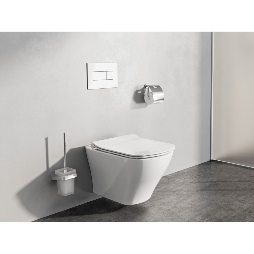 Ravak X01457 - Placă de acționare UNI 24,7 x 16,5 cm, albă