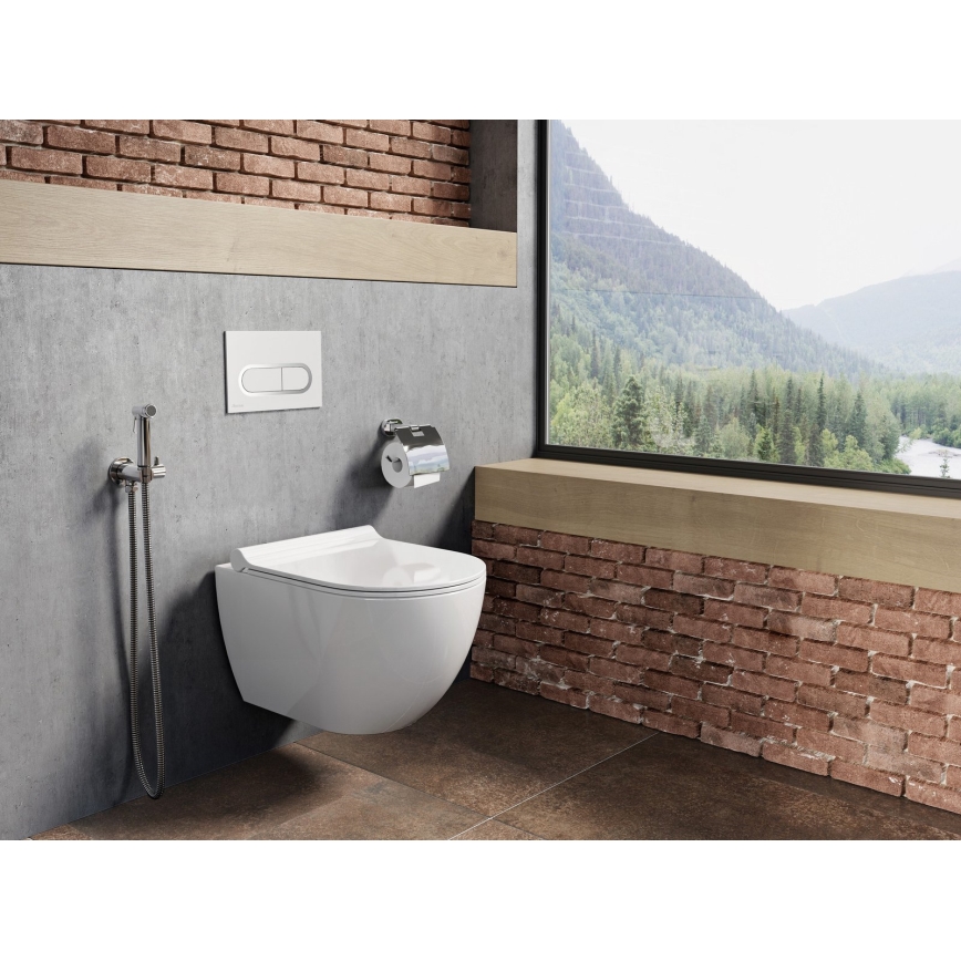 Ravak X01516 - Vas WC suspendat UNI CHROME, ceramică/albă