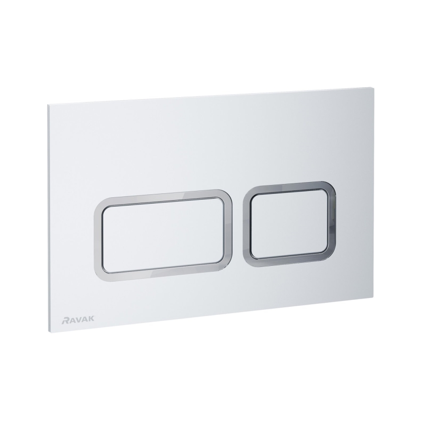 Ravak X01739 - Buton de evacuare TWIN 24,7 x 16,5 cm, alb