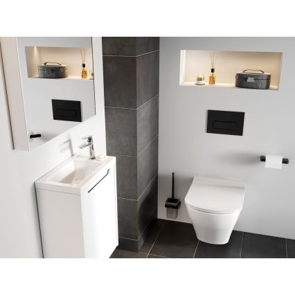 Ravak X01744 - Plăcuță de comandă UNI SLIM 24,7 x 16,5 cm, negru