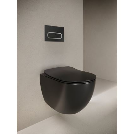Ravak X01797 - Buton de acționare pentru rezervor WC 24,7 x 16,5 cm CHROME negru