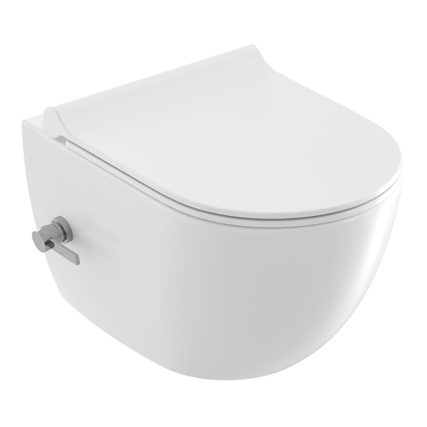 Ravak X01912 - Vas WC suspendat cu duză de bideu CHROME, ceramică, alb