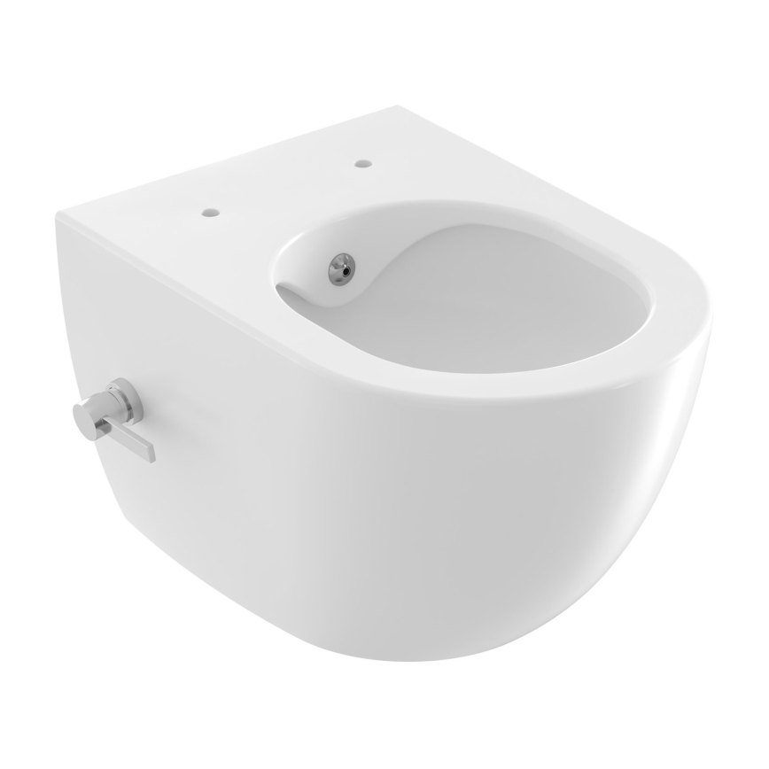 Ravak X01912 - Vas WC suspendat cu duză de bideu CHROME, ceramică, alb