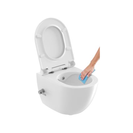 Ravak X01912 - Vas WC suspendat cu duză de bideu CHROME, ceramică, alb