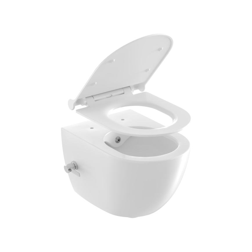 Ravak X01912 - Vas WC suspendat cu duză de bideu CHROME, ceramică, alb