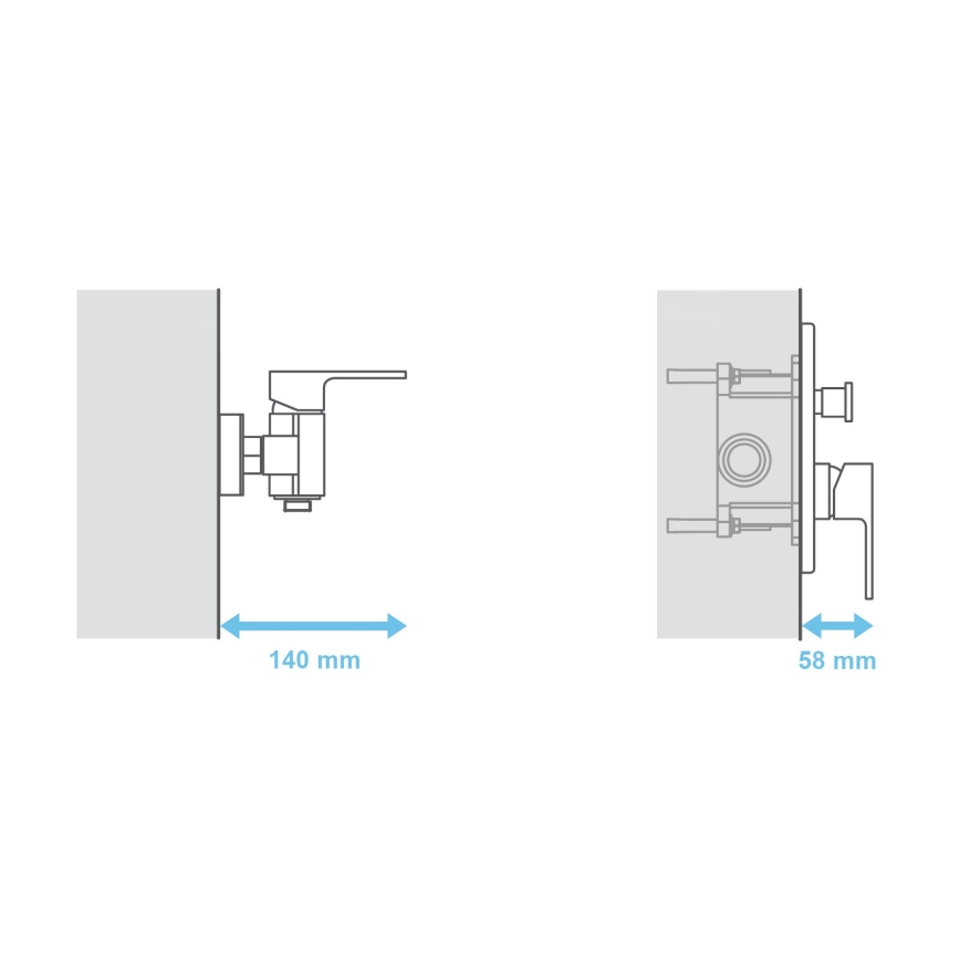 Ravak X070052 - Corp de bază pentru baterii încastrate R-BOX 15,2x11,9 cm
