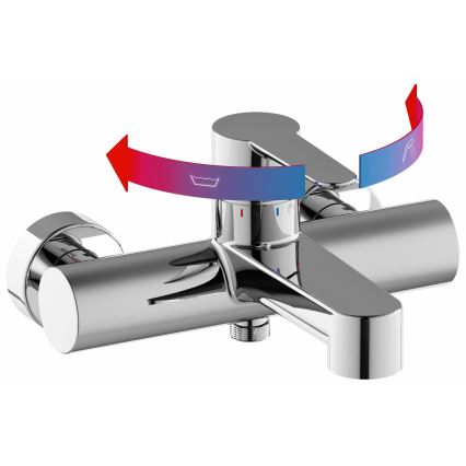 Ravak X070115 - Baterie pentru cadă PURI, crom lucios