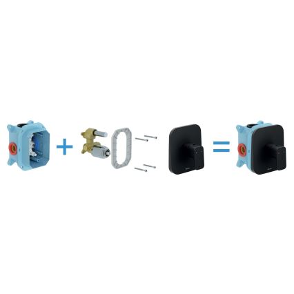 Ravak X070159 - baterie de duș pentru montaj încastrat FREE, negru