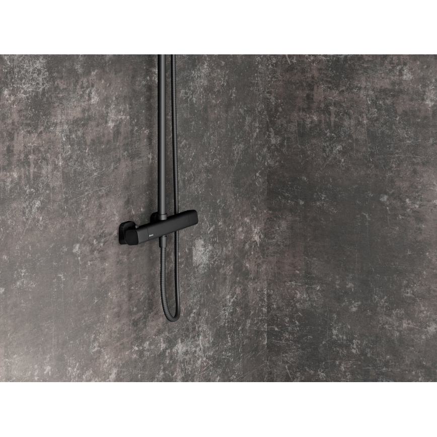 Ravak X070160 - Set de duș cu baterie termostatică FREE, negru