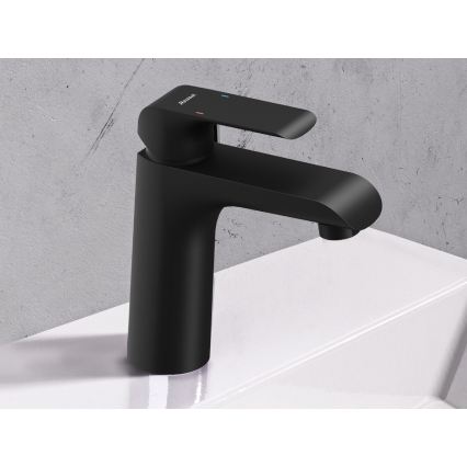 Ravak X070173 - Baterie pentru lavoar FLAT 15,1 cm negru mat
