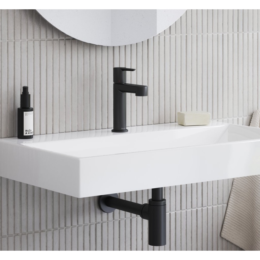 Ravak X070181 - Baterie pentru lavoar PURI 19,1 cm neagră