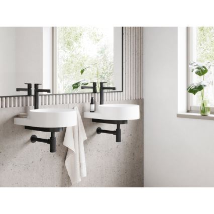 Ravak X070182 - Baterie pentru lavoar PURI 32,2 cm neagră