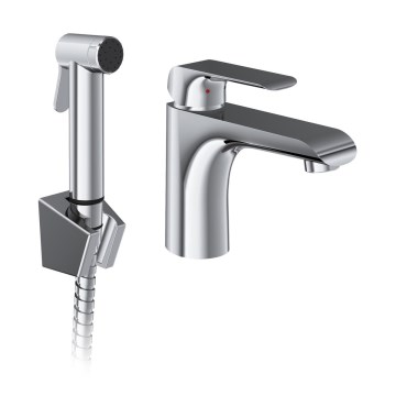 Ravak X070438 - Baterie pentru lavoar cu duș pentru bidet FLAT, crom lucios