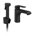 Ravak X070439 - Baterie pentru lavoar cu duș bideu FLAT, negru mat