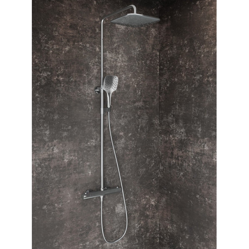 Ravak X070442 - Set de duș cu baterie termostatică FLAT, crom lucios