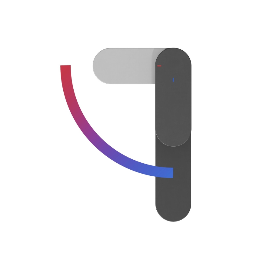 Ravak X070460 - Baterie pentru lavoar CHROME, 17,7 cm, neagră