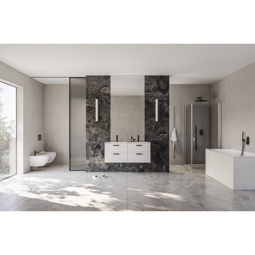 Ravak X070466 - Baterie de duș pentru montaj ascuns CHROME, neagră