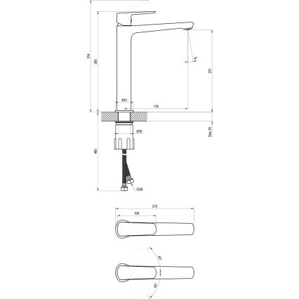 Ravak X070472 - Baterie lavoar LIFE, 28 cm, crom lucios