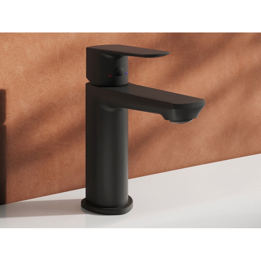 Ravak X070476 - Baterie pentru lavoar LIFE, 16 cm, neagră