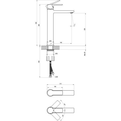 Ravak X070484 - Baterie pentru lavoar SOLAR, 29 cm, crom lucios