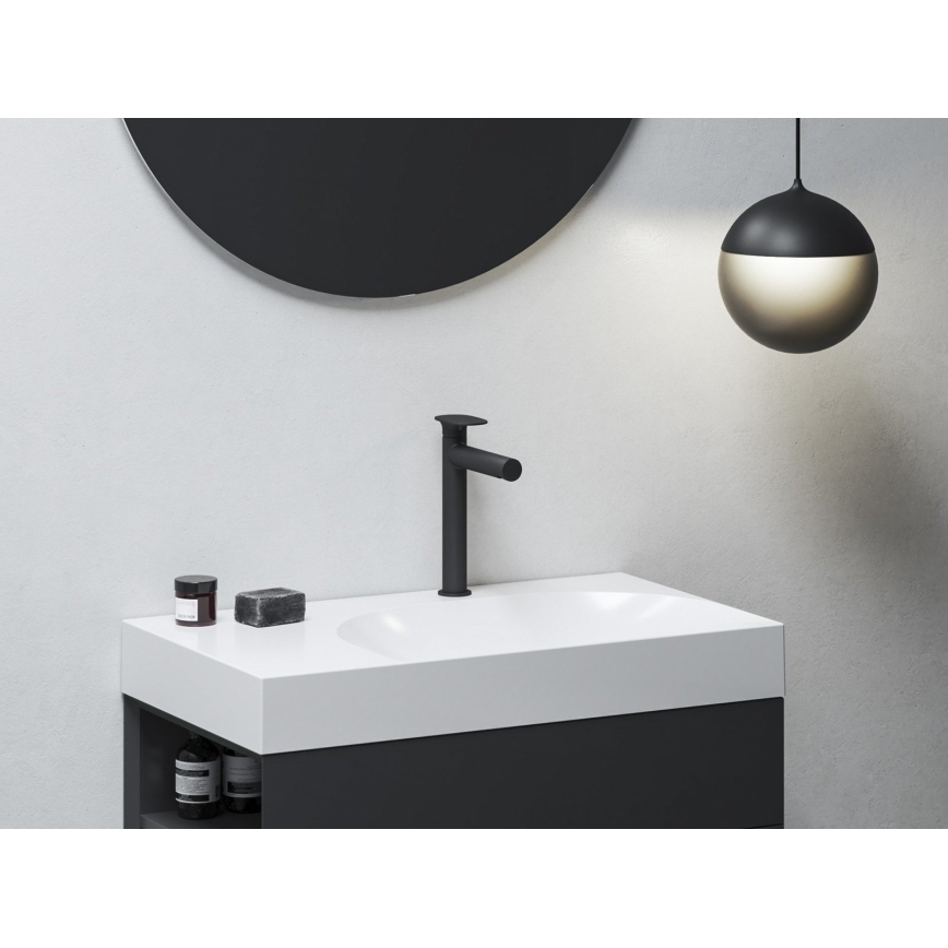 Ravak X070543 - Baterie pentru lavoar SPRING 25,4 cm neagră