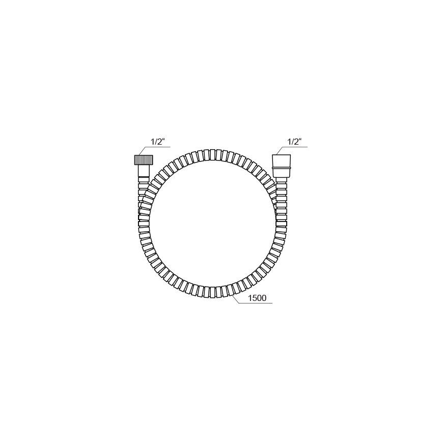 Ravak X07P006 - Furtun de duș 150 cm, crom lucios