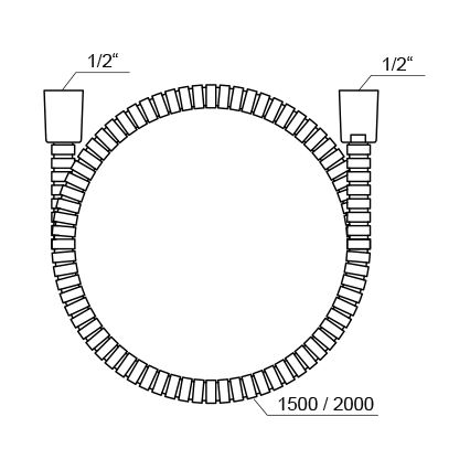 Ravak X07P340 - Furtun de duș 150 cm, crom lucios