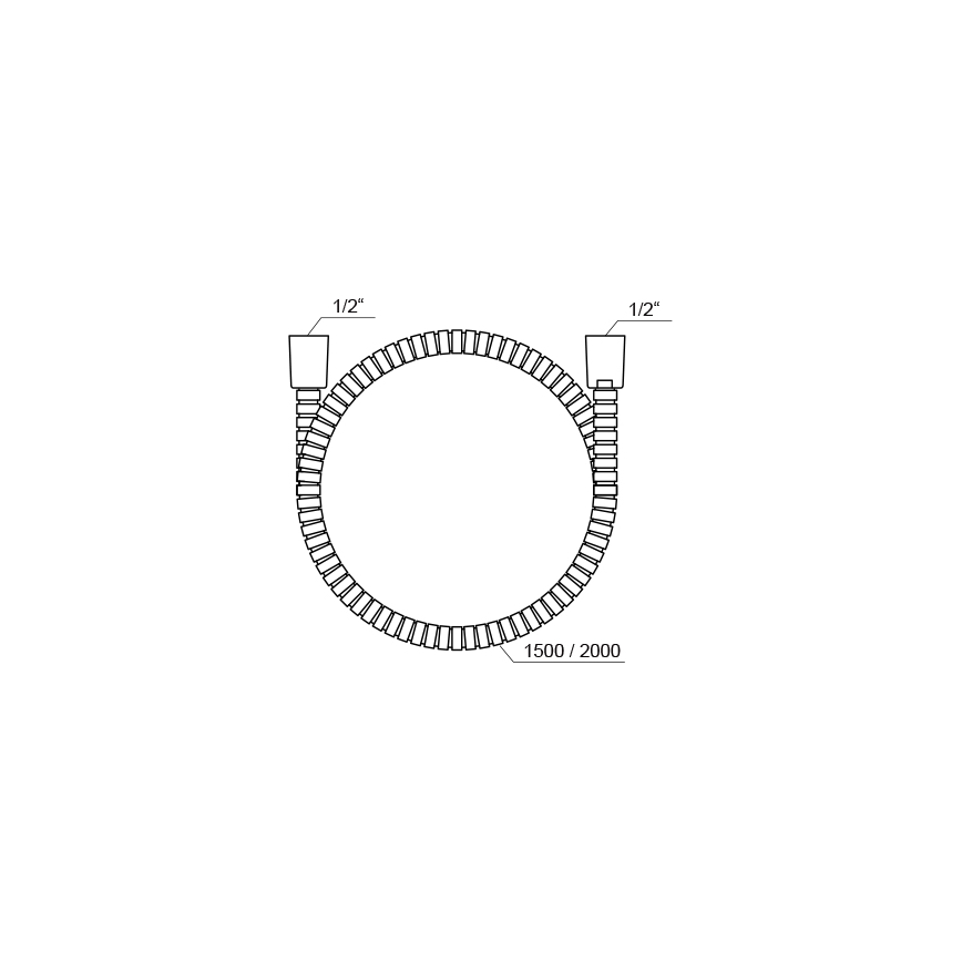 Ravak X07P340 - Furtun de duș 150 cm, crom lucios