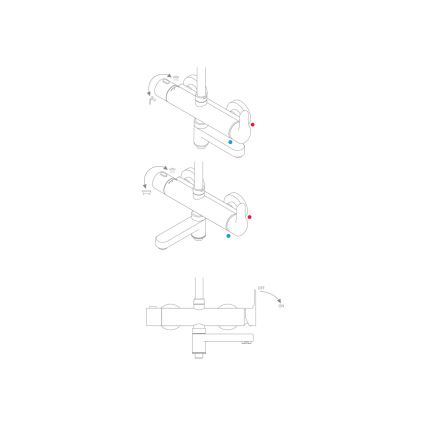 Ravak X07P642 - Set de duș cu baterie, crom lucios
