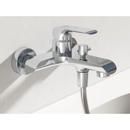 Ravak X07S113 - Set pentru cadă cu baterie FLAT, crom lucios