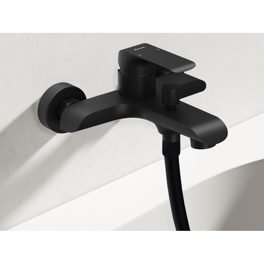 Ravak X07S114 - Set pentru cadă cu baterie FLAT negru mat