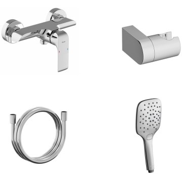 Ravak X07S115 - Set de duș cu baterie FLAT, crom lucios