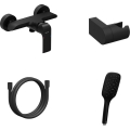 Ravak X07S116 - Set de duș cu baterie FLAT, finisaj negru mat