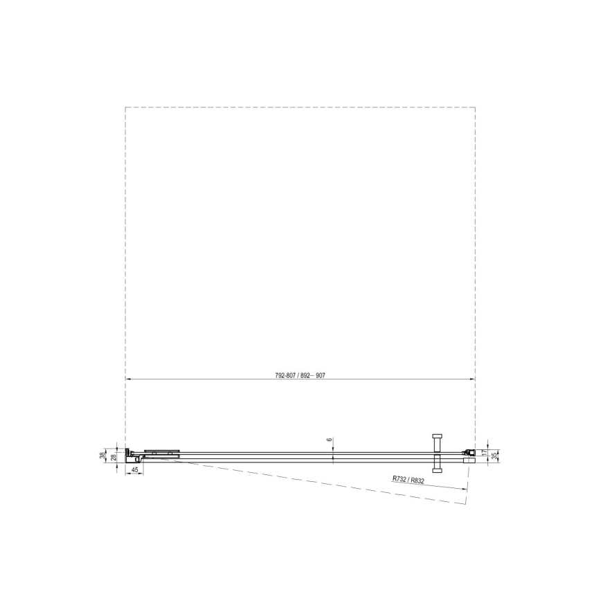 Ravak X0VV40300Z1 - Uși de duș COOL 80 x 195 cm, negre