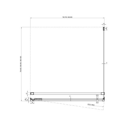 Ravak X9VV40300Z1 - Paravan de duș fix COOL 80x195 cm negru