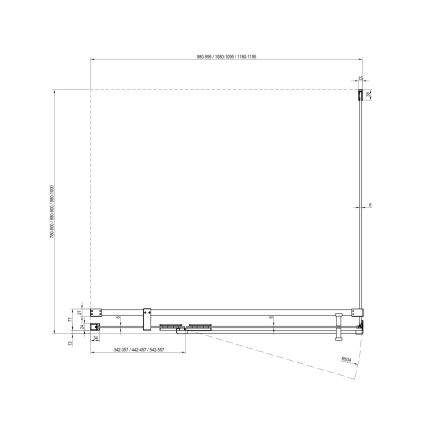 Ravak X9VV70A00Z1 - Paravan de duș fix COOL 90x195 cm, crom lucios
