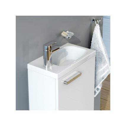 Ravak XJGL1100000 - Lavoar suspendat CHROME 40 x 22 cm, marmură turnată, alb