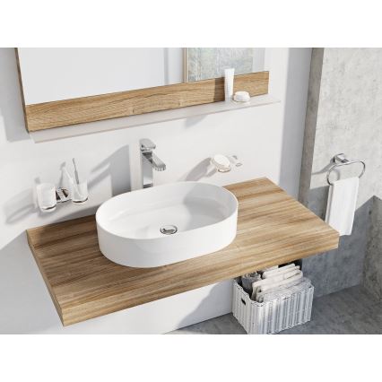 Ravak XJX01155001 - Lavoar CERAMIC SLIM pentru blat, 55 x 37 cm, din ceramică, alb