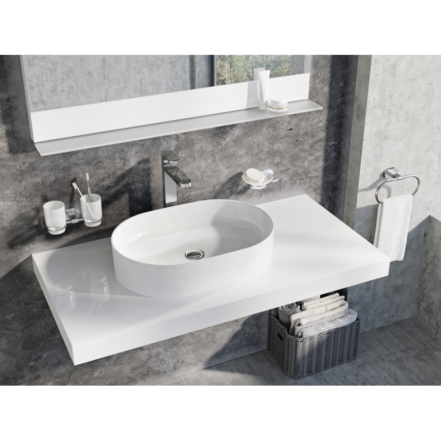 Ravak XJX01155001 - Lavoar CERAMIC SLIM pentru blat, 55 x 37 cm, din ceramică, alb