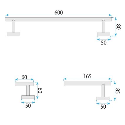 REA-05002 - Set de accesorii pentru baie ARI, cupru periat