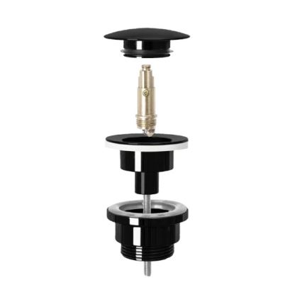 REA-A4100 - Scurgere CLICK-CLACK pentru lavoar, Ø 6,4 cm, negru lucios